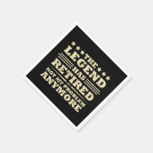 Die Legende hat offiziell den unsicheren Ruhestand Serviette (Ecke)