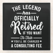 Die Legende hat sich amtlich erschöpft, wenn Sie G Glasuntersetzer (Vorderseite)