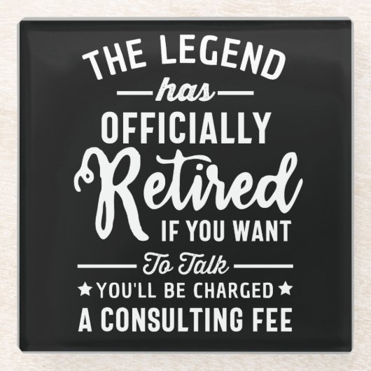 Die Legende hat sich amtlich erschöpft, wenn Sie G Glasuntersetzer (Vorderseite)