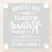 Die Legende hat sich amtlich erschöpft, wenn Sie G Glasuntersetzer (Rückseite)