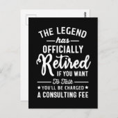 Die Legende hat sich amtlich erschöpft, wenn Sie G Postkarte (Vorne/Hinten)