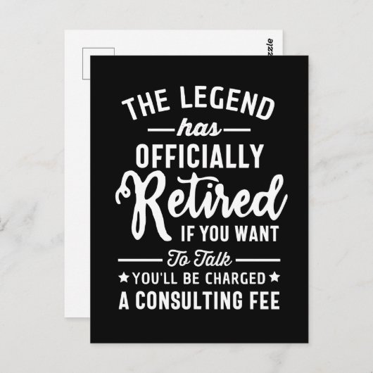 Die Legende hat sich amtlich erschöpft, wenn Sie G Postkarte (Vorne/Hinten)