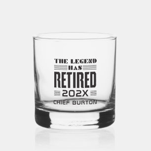 Die Legende hat sich zur Ruhe gesetzt Pensionierun Whiskyglas