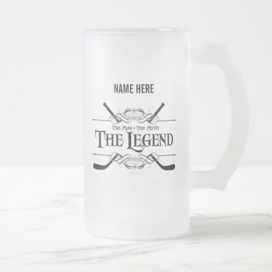 Die Legende (Hockey) Mattierte Glass-Bier-Tasse Mattglas Bierglas (Rechts)