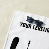 Die Legende (Hockey) Strandtuch (Beispiel)