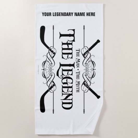 Die Legende (Hockey) Strandtuch (Vorderseite)