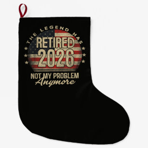 Die Legende ist 2026 in Rente gegangen Lustig Großer Weihnachtsstrumpf