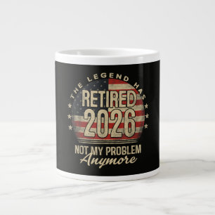 Die Legende ist 2026 in Rente gegangen Lustig Jumbo-Tasse