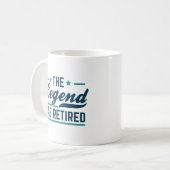 Die Legende ist erschöpft Kaffeetasse (Vorderseite Links)