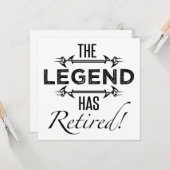 Die Legende ist erschöpft Karte (Vorderseite/Rückseite Beispiel)