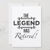 Die Legende ist erschöpft Karte (Vorderseite)