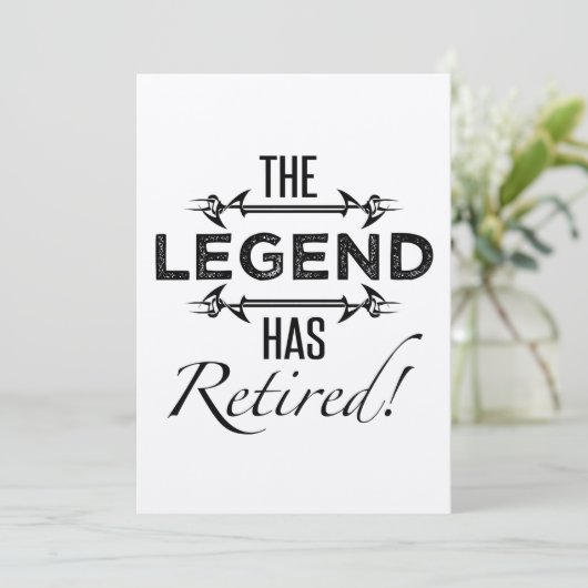 Die Legende ist erschöpft Karte (Stehend Vorderseite)