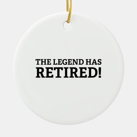 Die Legende ist erschöpft Keramik Ornament (Vorne)