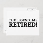 Die Legende ist erschöpft Postkarte (Vorne/Hinten)