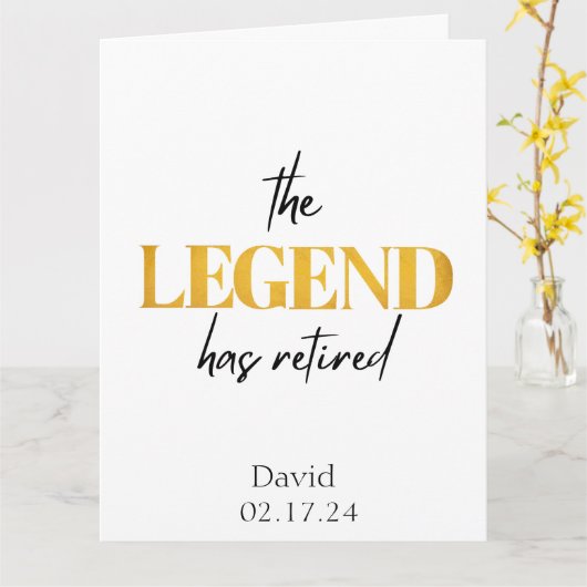 Die Legende ist erschöpft, schwarz und Gold Karte (Gelbe Blume)