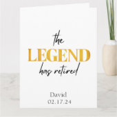 Die Legende ist erschöpft, schwarz und Gold Karte (Vorderseite)