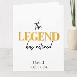 Die Legende ist erschöpft, schwarz und Gold Karte