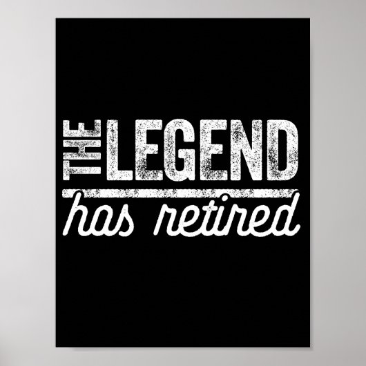 die Legende ist in Rente gegangen Poster (Vorne)