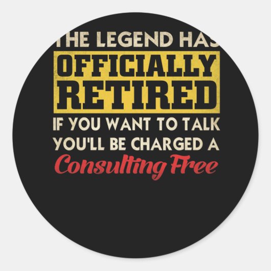 Die Legende ist offiziell erschöpft, wenn du Will Runder Aufkleber (Vorderseite)