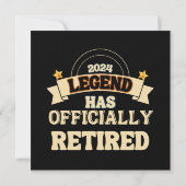 Die Legende ist offiziell in Rente gegangen Einladung (Rückseite)