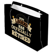 Die Legende ist offiziell in Rente gegangen Große Geschenktüte (Rückseite Schrägansicht)