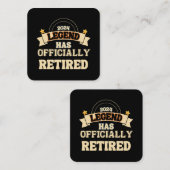 Die Legende ist offiziell in Rente gegangen Quadratische Visitenkarte (Vorne/Hinten)