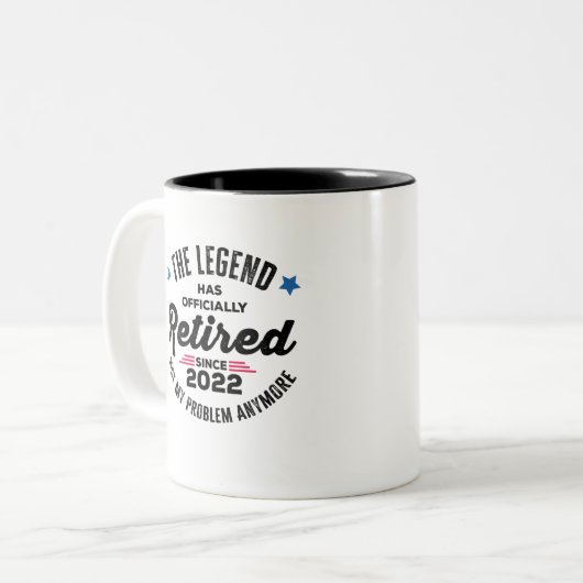 Die Legende ist seit 2022 amtlich erschöpft. Zweifarbige Tasse (Vorderseite Links)