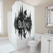 Die Legende Sasquatch, Big Foot Lake Reflection Duschvorhang (Beispiel)