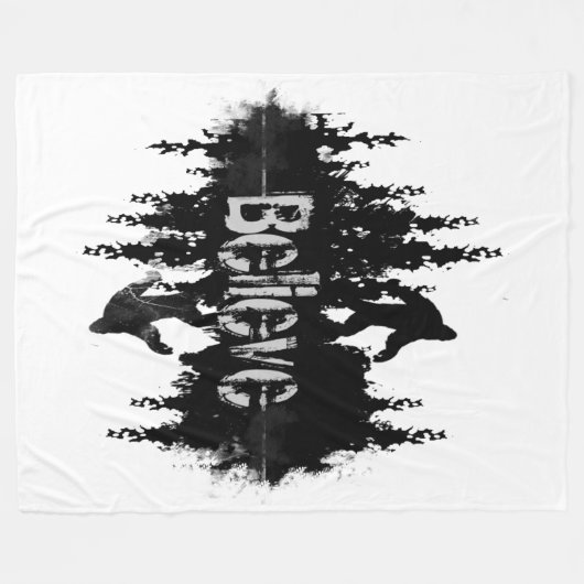 Die Legende Sasquatch, Big Foot Lake Reflection Fleecedecke (Vorderseite (Horizontal))