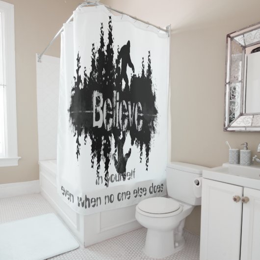 Die Legende Sasquatch, Big Foot Lake Zitat Duschvorhang (Beispiel)