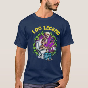 Die Legende vom Skelett auf der Toilette Grafik T-Shirt