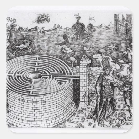Die Legende von Theseus Quadratischer Aufkleber (Vorderseite)