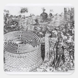 Die Legende von Theseus Quadratischer Aufkleber