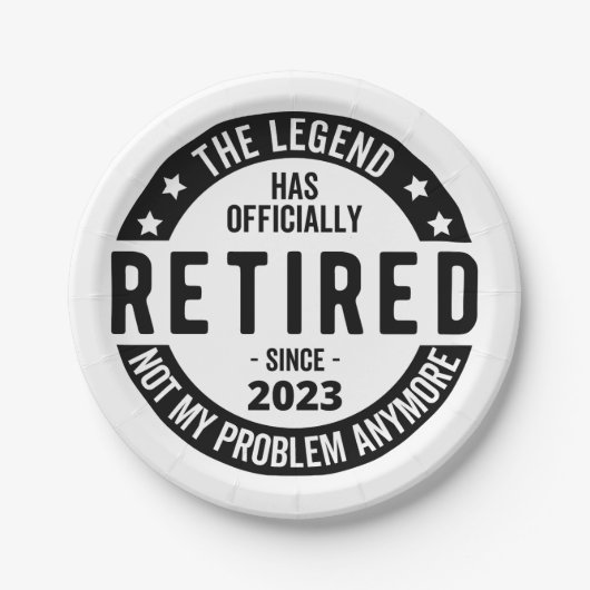 Die Legende wurde offiziell erschöpft, erschöpft 2 Pappteller (Vorderseite)