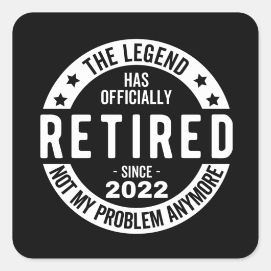 Die Legende wurde offiziell erschöpft, erschöpft 2 Quadratischer Aufkleber (Vorderseite)