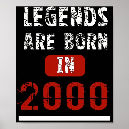 Die Legenden sind 2000 18 Jahre alt Geboren Poster (Vorne)