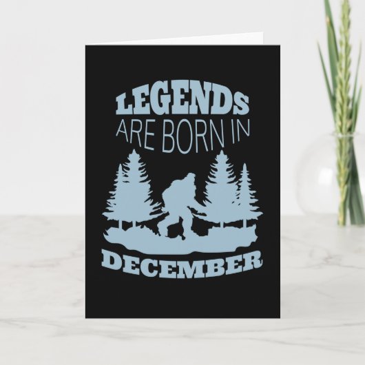 Die Legenden sind im Dezember Geboren Karte (Vorderseite)