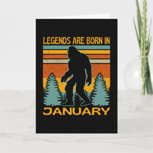 Die Legenden sind im Januar Bigfoot Geboren Karte
