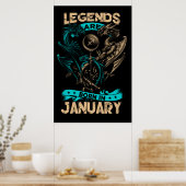 Die Legenden sind im Januar Geboren Poster (Küche)