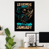 Die Legenden sind im Januar Geboren Poster (Heimbüro)