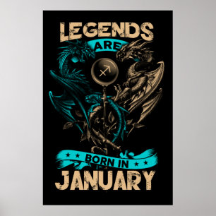 Die Legenden sind im Januar Geboren Poster