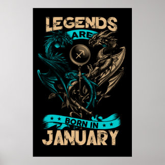 Die Legenden sind im Januar Geboren Poster