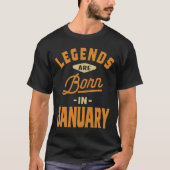 Die Legenden sind im Januar Geboren T-Shirt (Vorderseite)