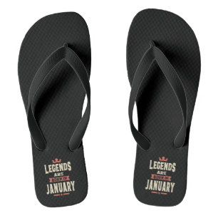 Die Legenden sind im Januar - Januar - Geburtstag Badesandalen