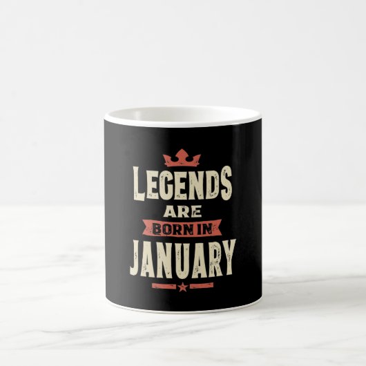 Die Legenden sind im Januar - Januar - Geburtstag  Kaffeetasse (Mittel)