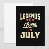 Die Legenden sind im Juli - Juli Geboren Dankeskarte (Vorne/Hinten)