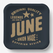 Die Legenden sind im Juni in Originalqualität Gebo Pappteller (Vorderseite)