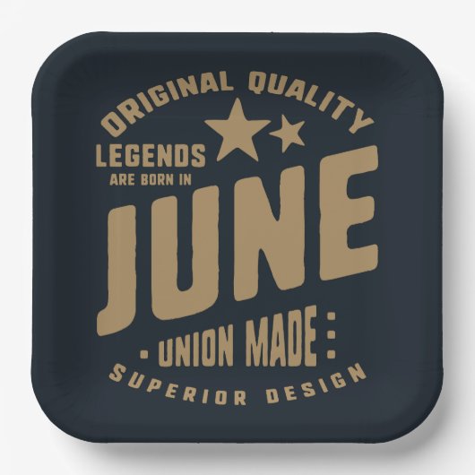 Die Legenden sind im Juni in Originalqualität Gebo Pappteller (Vorderseite)