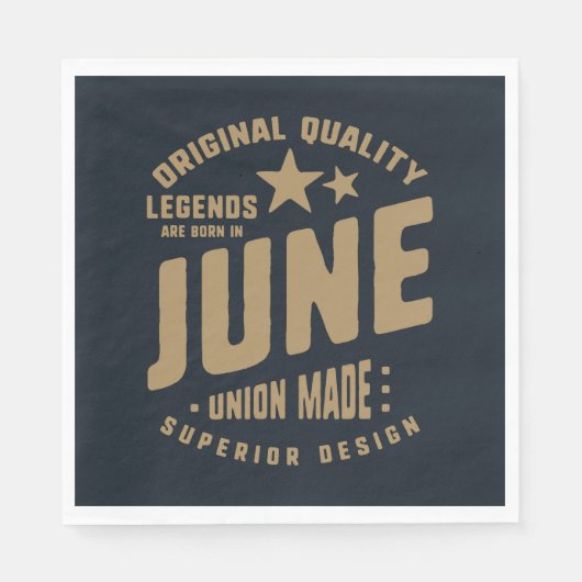 Die Legenden sind im Juni in Originalqualität Gebo Serviette (Vorderseite)