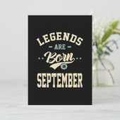 Die Legenden sind im September - September zum Geb Dankeskarte (Stehend Vorderseite)
